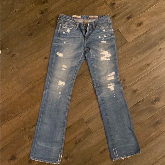 Ag Adriano Goldschmied Denim - AG Distressed Blue Jeans
